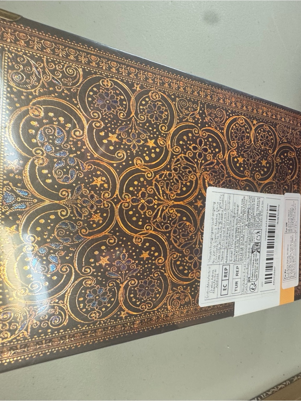 Ornate Metallic Gold Patterned Journal / Notebook